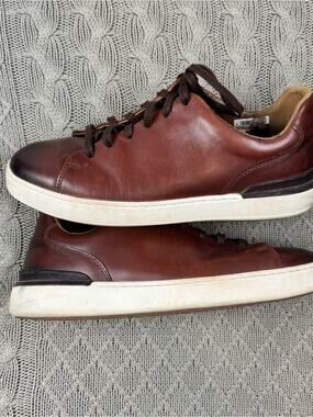 Clarks Courtlite Lace mens sneakers in dark brown ~ 10